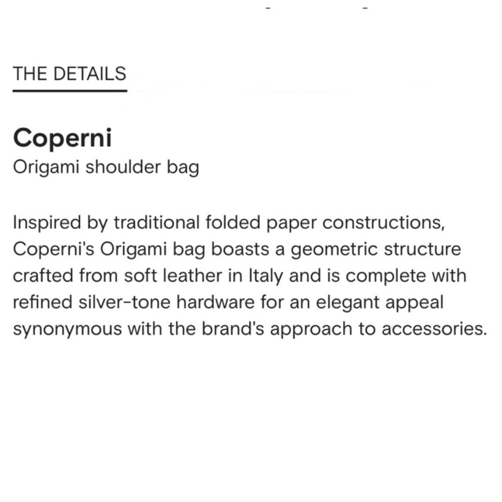 Coperni Yellow Origami Leather Shoulder Bag NWT - Picture 7 of 9
